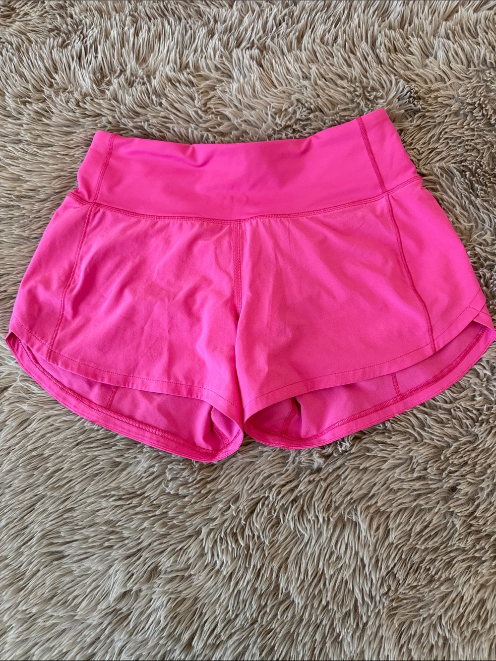 lululemon athletica Hot Pink Athletic Shorts with Wide Waistband